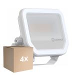 Multipack 4x Ledvance LED Floodlight Aluminium White 17W 2400lm 100D - 840 Cool White | IP66 - Symmetrical
