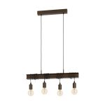 Eglo Pendant Townshend 4 Steel Brown | IP20 - Suitable for 4x E27 