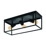 Eglo Ceiling Light Silentina Steel Black | IP20 - Suitable for 3x E27 