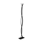 Eglo Floor Lamp Lasana 3 Steel Aluminium Black 17W 2300lm - 830 Warm White | IP20