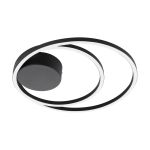 Eglo Ceiling Light Ruotale Aluminium Steel Black 36W 4400lm - 830 Warm White | IP20