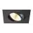 SLV New Tria 68 Spot Aluminium Black Square 8.3W 750lm 38D - 930 Warm White | Cutout 68mm - Best Colour Rendering - Dimmable 