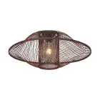 Good&Mojo Ceiling Light Maui Bamboo Burgundy L | Suitable for 1x E27 