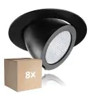 Multipack 8x Noxion LED Downlight Forza V2 Aluminium Black 35W 3000lm 36D - 930-957-940 3CCT | 160mm - Cutout 160mm - IP20 - Best Colour Rendering